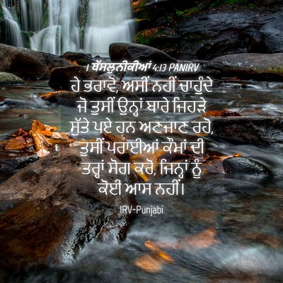 Picture 04 - 1 ਥੱਸਲੁਨੀਕੀਆਂ 4:13 PANIRV - ਹੇ ਭਰਾਵੋ, ਅਸੀਂ ਨਹੀਂ - Bible Verse Picture