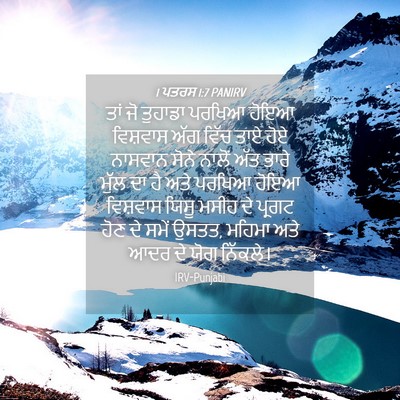 Picture 04 - 1 ਪਤਰਸ 1:7 PANIRV - ਤਾਂ ਜੋ ਤੁਹਾਡਾ - Bible Verse Picture