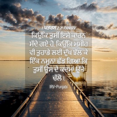 Picture 04 - 1 ਪਤਰਸ 2:21 PANIRV - ਕਿਉਂਕਿ ਤੁਸੀਂ ਇਸੇ - Bible Verse Picture
