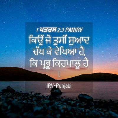 Picture 04 - 1 ਪਤਰਸ 2:3 PANIRV - ਕਿਉਂ ਜੋ ਤੁਸੀਂ ਸੁਆਦ - Bible Verse Picture