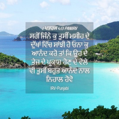 Picture 04 - 1 ਪਤਰਸ 4:13 PANIRV - ਸਗੋਂ ਜਿੰਨੇ ਕੁ - Bible Verse Picture