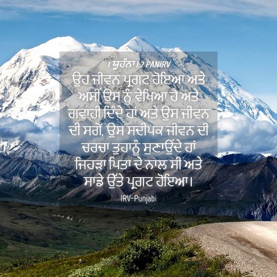 Picture 04 - 1 ਯੂਹੰਨਾ 1:2 PANIRV - ਉਹ ਜੀਵਨ ਪ੍ਰਗਟ ਹੋਇਆ - Bible Verse Picture