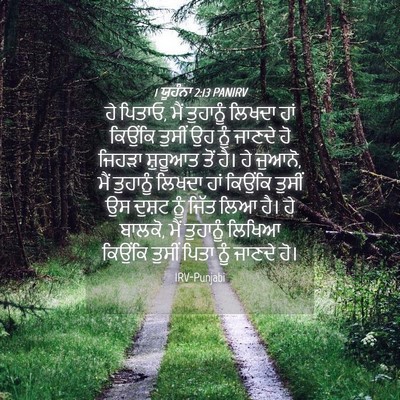 Picture 04 - 1 ਯੂਹੰਨਾ 2:13 PANIRV - ਹੇ ਪਿਤਾਓ, ਮੈਂ - Bible Verse Picture