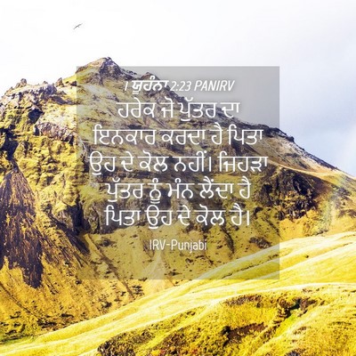 Picture 04 - 1 ਯੂਹੰਨਾ 2:23 PANIRV - ਹਰੇਕ ਜੋ ਪੁੱਤਰ ਦਾ - Bible Verse Picture