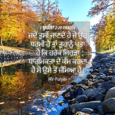 Picture 04 - 1 ਯੂਹੰਨਾ 2:29 PANIRV - ਜਦੋਂ ਤੁਸੀਂ ਜਾਣਦੇ - Bible Verse Picture