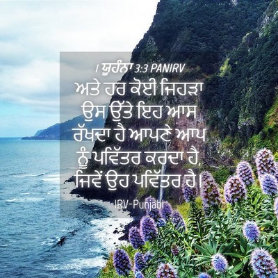 Picture 04 - 1 ਯੂਹੰਨਾ 3:3 PANIRV - ਅਤੇ ਹਰ ਕੋਈ ਜਿਹੜਾ ਉਸ - Bible Verse Picture