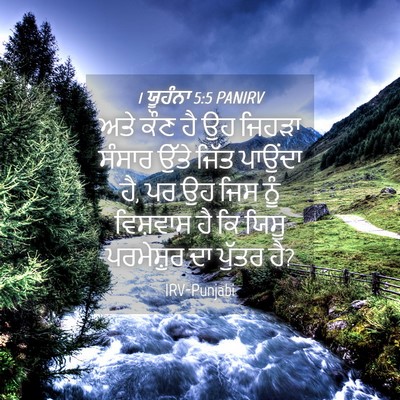 Picture 04 - 1 ਯੂਹੰਨਾ 5:5 PANIRV - ਅਤੇ ਕੌਣ ਹੈ ਉਹ ਜਿਹੜਾ - Bible Verse Picture