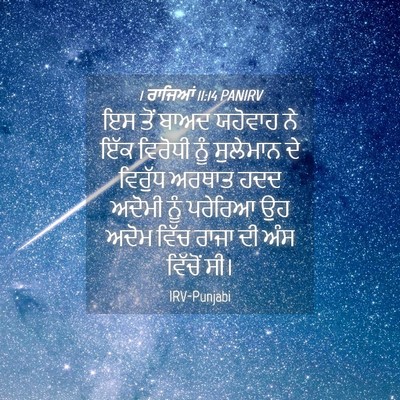 Picture 04 - 1 ਰਾਜਿਆਂ 11:14 PANIRV - ਇਸ ਤੋਂ ਬਾਅਦ ਯਹੋਵਾਹ - Bible Verse Picture