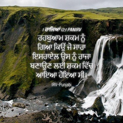 Picture 04 - 1 ਰਾਜਿਆਂ 12:1 PANIRV - ਰਹਬੁਆਮ ਸ਼ਕਮ ਨੂੰ - Bible Verse Picture