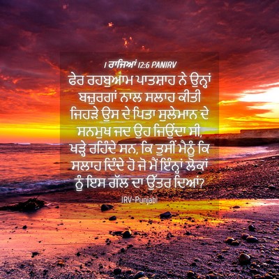 Picture 04 - 1 ਰਾਜਿਆਂ 12:6 PANIRV - ਫੇਰ ਰਹਬੁਆਮ - Bible Verse Picture