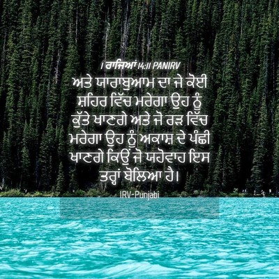 Picture 04 - 1 ਰਾਜਿਆਂ 14:11 PANIRV - ਅਤੇ ਯਾਰਾਬੁਆਮ ਦਾ ਜੇ - Bible Verse Picture