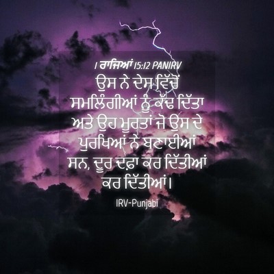 Picture 04 - 1 ਰਾਜਿਆਂ 15:12 PANIRV - ਉਸ ਨੇ ਦੇਸ ਵਿੱਚੋਂ - Bible Verse Picture