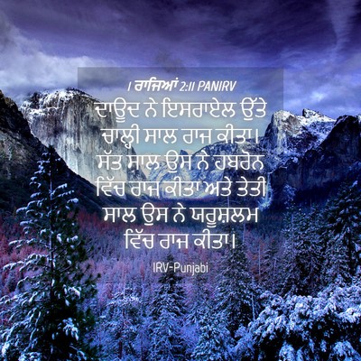 Picture 04 - 1 ਰਾਜਿਆਂ 2:11 PANIRV - ਦਾਊਦ ਨੇ ਇਸਰਾਏਲ - Bible Verse Picture