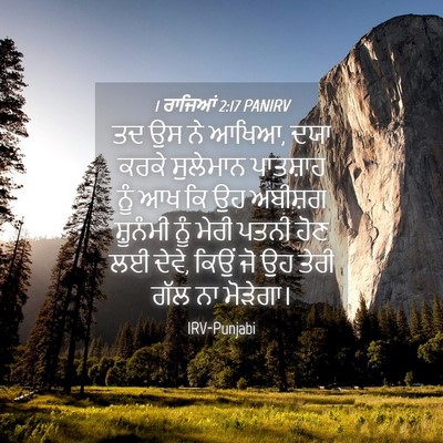 Picture 04 - 1 ਰਾਜਿਆਂ 2:17 PANIRV - ਤਦ ਉਸ ਨੇ ਆਖਿਆ, ਦਯਾ - Bible Verse Picture