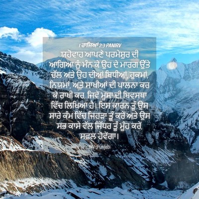 Picture 04 - 1 ਰਾਜਿਆਂ 2:3 PANIRV - ਯਹੋਵਾਹ ਆਪਣੇ - Bible Verse Picture