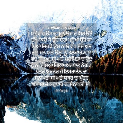 Picture 04 - 1 ਰਾਜਿਆਂ 2:32 PANIRV - ਯਹੋਵਾਹ ਉਸ ਦਾ ਖ਼ੂਨ - Bible Verse Picture