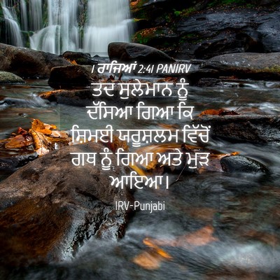 Picture 04 - 1 ਰਾਜਿਆਂ 2:41 PANIRV - ਤਦ ਸੁਲੇਮਾਨ ਨੂੰ - Bible Verse Picture