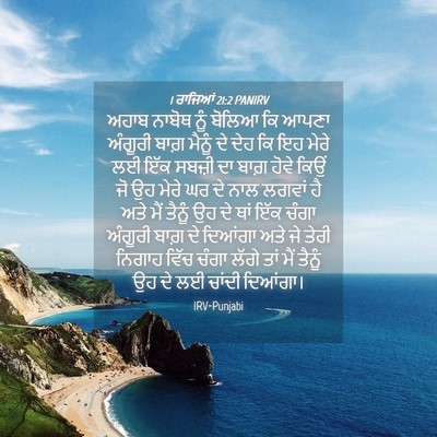 Picture 04 - 1 ਰਾਜਿਆਂ 21:2 PANIRV - ਅਹਾਬ ਨਾਬੋਥ ਨੂੰ - Bible Verse Picture