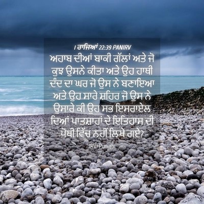 Picture 04 - 1 ਰਾਜਿਆਂ 22:39 PANIRV - ਅਹਾਬ ਦੀਆਂ ਬਾਕੀ - Bible Verse Picture