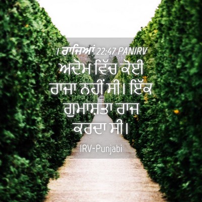 Picture 04 - 1 ਰਾਜਿਆਂ 22:47 PANIRV - ਅਦੋਮ ਵਿੱਚ ਕੋਈ ਰਾਜਾ - Bible Verse Picture