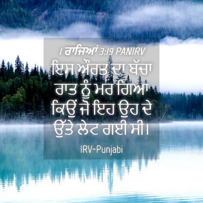 Picture 04 - 1 ਰਾਜਿਆਂ 3:19 PANIRV - ਇਸ ਔਰਤ ਦਾ ਬੱਚਾ ਰਾਤ - Bible Verse Picture