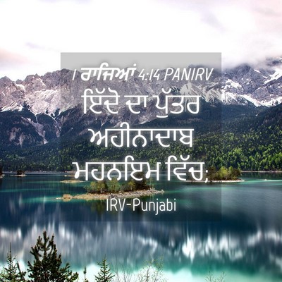 Picture 04 - 1 ਰਾਜਿਆਂ 4:14 PANIRV - ਇੱਦੋ ਦਾ ਪੁੱਤਰ - Bible Verse Picture