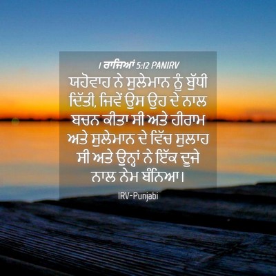 Picture 04 - 1 ਰਾਜਿਆਂ 5:12 PANIRV - ਯਹੋਵਾਹ ਨੇ ਸੁਲੇਮਾਨ - Bible Verse Picture