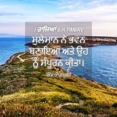 Picture 04 - 1 ਰਾਜਿਆਂ 6:14 PANIRV - ਸੁਲੇਮਾਨ ਨੇ ਭਵਨ - Bible Verse Picture