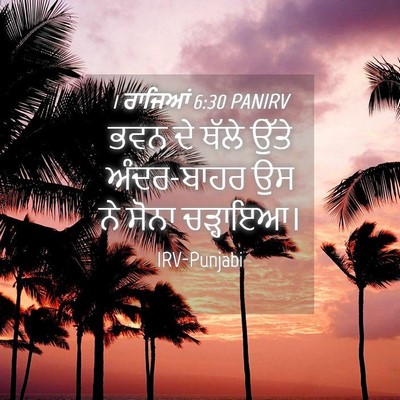 Picture 04 - 1 ਰਾਜਿਆਂ 6:30 PANIRV - ਭਵਨ ਦੇ ਥੱਲੇ ਉੱਤੇ - Bible Verse Picture