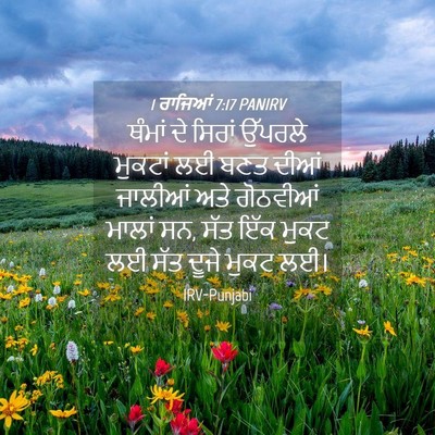 Picture 04 - 1 ਰਾਜਿਆਂ 7:17 PANIRV - ਥੰਮਾਂ ਦੇ ਸਿਰਾਂ - Bible Verse Picture