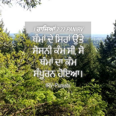 Picture 04 - 1 ਰਾਜਿਆਂ 7:22 PANIRV - ਥੰਮਾਂ ਦੇ ਸਿਰਾਂ - Bible Verse Picture