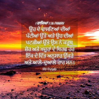 Picture 04 - 1 ਰਾਜਿਆਂ 7:36 PANIRV - ਉਹ ਦੇ ਢਾਸਣਿਆਂ ਦੀਆਂ - Bible Verse Picture
