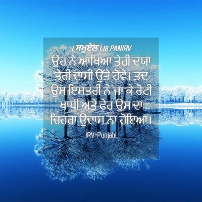 Picture 04 - 1 ਸਮੂਏਲ 1:18 PANIRV - ਉਹ ਨੇ ਆਖਿਆ ਤੇਰੀ ਦਯਾ - Bible Verse Picture