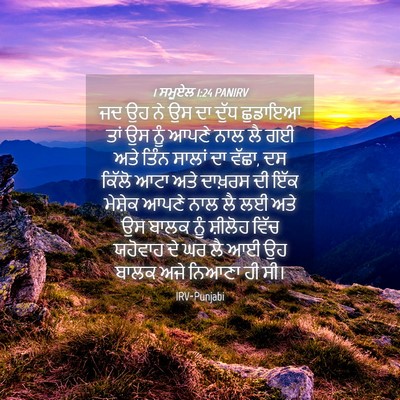 Picture 04 - 1 ਸਮੂਏਲ 1:24 PANIRV - ਜਦ ਉਹ ਨੇ ਉਸ ਦਾ ਦੁੱਧ - Bible Verse Picture