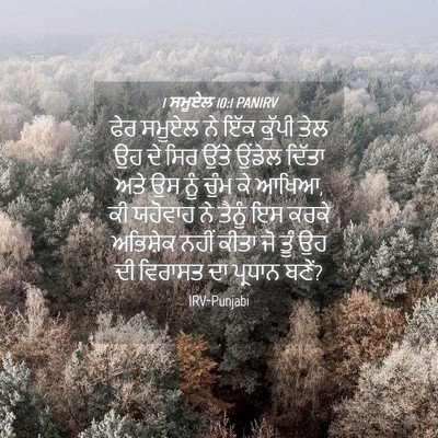 Picture 04 - 1 ਸਮੂਏਲ 10:1 PANIRV - ਫੇਰ ਸਮੂਏਲ ਨੇ ਇੱਕ - Bible Verse Picture