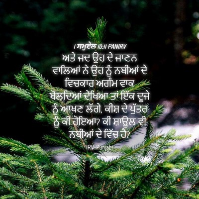 Picture 04 - 1 ਸਮੂਏਲ 10:11 PANIRV - ਅਤੇ ਜਦ ਉਹ ਦੇ ਜਾਣਨ - Bible Verse Picture