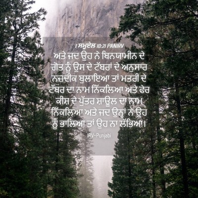 Picture 04 - 1 ਸਮੂਏਲ 10:21 PANIRV - ਅਤੇ ਜਦ ਉਹ ਨੇ - Bible Verse Picture