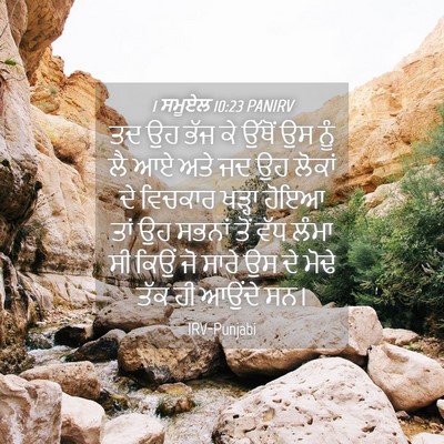 Picture 04 - 1 ਸਮੂਏਲ 10:23 PANIRV - ਤਦ ਉਹ ਭੱਜ ਕੇ ਉੱਥੋਂ - Bible Verse Picture