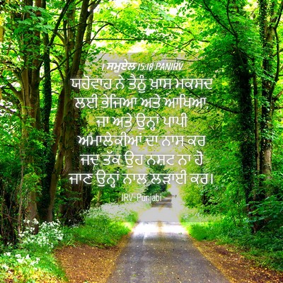 Picture 04 - 1 ਸਮੂਏਲ 15:18 PANIRV - ਯਹੋਵਾਹ ਨੇ ਤੈਨੂੰ - Bible Verse Picture