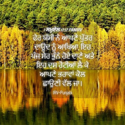 Picture 04 - 1 ਸਮੂਏਲ 17:17 PANIRV - ਫੇਰ ਯੱਸੀ ਨੇ ਆਪਣੇ - Bible Verse Picture