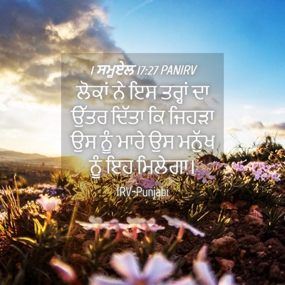 Picture 04 - 1 ਸਮੂਏਲ 17:27 PANIRV - ਲੋਕਾਂ ਨੇ ਇਸ ਤਰ੍ਹਾਂ - Bible Verse Picture