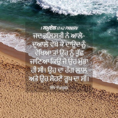 Picture 04 - 1 ਸਮੂਏਲ 17:42 PANIRV - ਜਦ ਫ਼ਲਿਸਤੀ ਨੇ - Bible Verse Picture