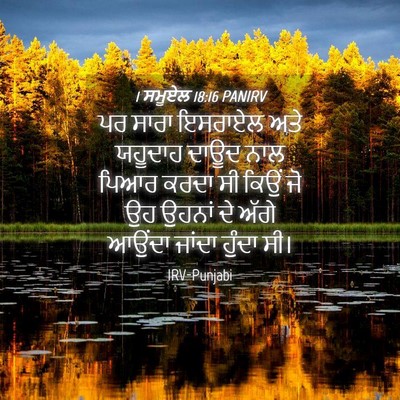 Picture 04 - 1 ਸਮੂਏਲ 18:16 PANIRV - ਪਰ ਸਾਰਾ ਇਸਰਾਏਲ ਅਤੇ - Bible Verse Picture