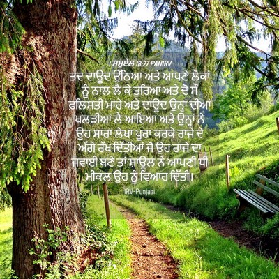 Picture 04 - 1 ਸਮੂਏਲ 18:27 PANIRV - ਤਦ ਦਾਊਦ ਉੱਠਿਆ ਅਤੇ - Bible Verse Picture