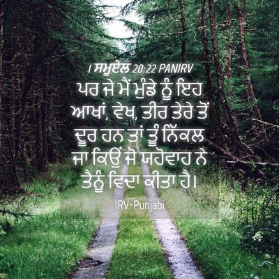 Picture 04 - 1 ਸਮੂਏਲ 20:22 PANIRV - ਪਰ ਜੇ ਮੈਂ ਮੁੰਡੇ ਨੂੰ - Bible Verse Picture