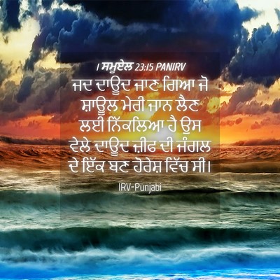 Picture 04 - 1 ਸਮੂਏਲ 23:15 PANIRV - ਜਦ ਦਾਊਦ ਜਾਣ ਗਿਆ ਜੋ - Bible Verse Picture