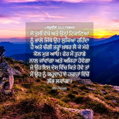 Picture 04 - 1 ਸਮੂਏਲ 23:23 PANIRV - ਸੋ ਤੁਸੀਂ ਵੇਖੋ ਅਤੇ - Bible Verse Picture