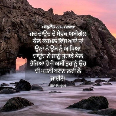 Picture 04 - 1 ਸਮੂਏਲ 25:40 PANIRV - ਜਦ ਦਾਊਦ ਦੇ ਸੇਵਕ - Bible Verse Picture