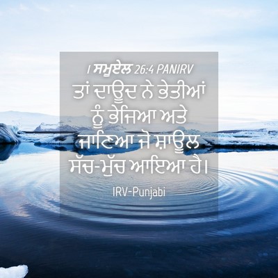 Picture 04 - 1 ਸਮੂਏਲ 26:4 PANIRV - ਤਾਂ ਦਾਊਦ ਨੇ ਭੇਤੀਆਂ - Bible Verse Picture