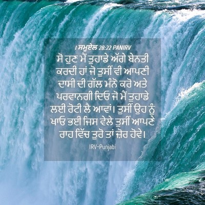 Picture 04 - 1 ਸਮੂਏਲ 28:22 PANIRV - ਸੋ ਹੁਣ ਮੈਂ ਤੁਹਾਡੇ - Bible Verse Picture